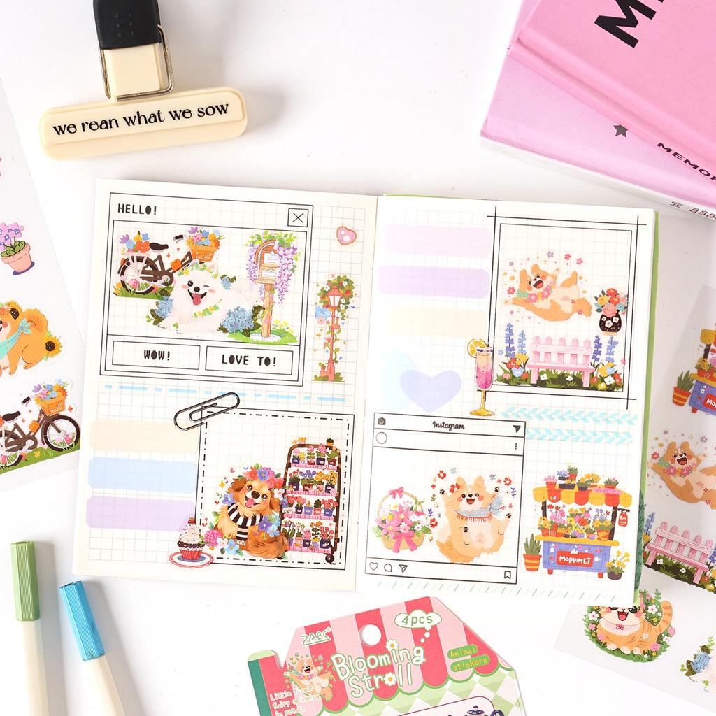 Adorable Cartoon PET Stickers for Kids' Journals and DIY Projects