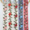 1 Yards Ethnic Style Embroidery Lace Flower Organza Embroidery Hanfu Clothing Accessories Ribbon Accessories