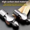 Mini Walnut Hammer with Wooden Handle 0.25P Round Head Hammer Small Hand Tools for Home Installation Woodworking and Car Escape
