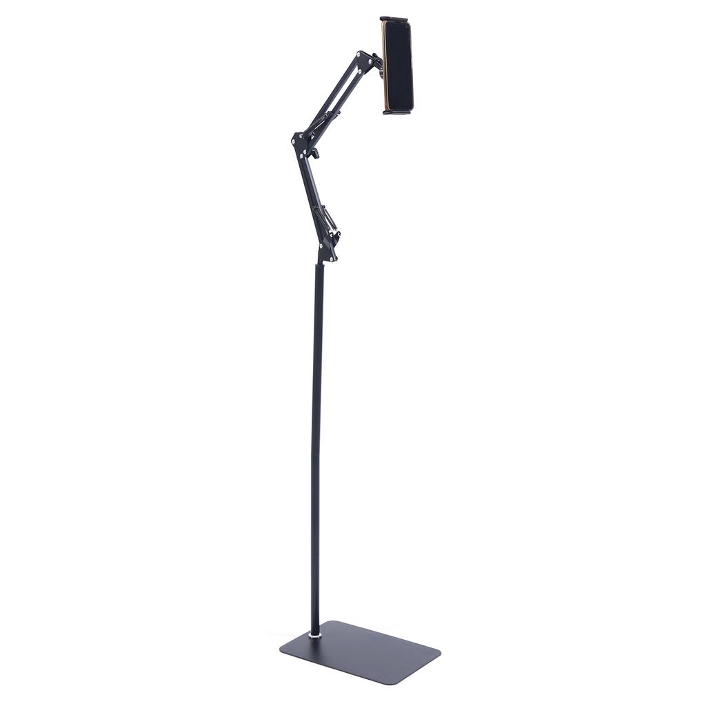 Tablet Floor Stand Floor Standing Mobile Phone Holder Tripod Stand 360° Rotating Mount Height Adjustable Ipad Floor Stand