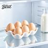 Egg Protector Tray Modern Kitchen Independent Grooves Tray 6 3D Printed Wavy Edge Holder Design