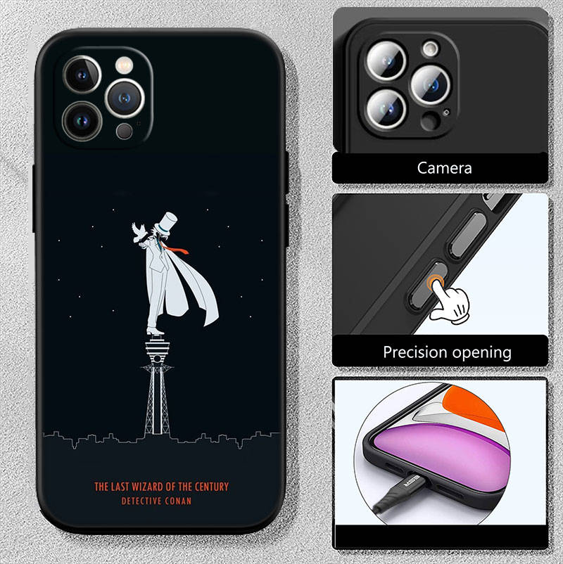 JO17 Detektiv Conan Pouzdro na telefon pro iPhone 7 8 11 12 13 14 15 16 16E XS Pro Max XR X SE Samsung S20 S21 S22 S23 S24 FE Ultra Plus Lite S21S A55