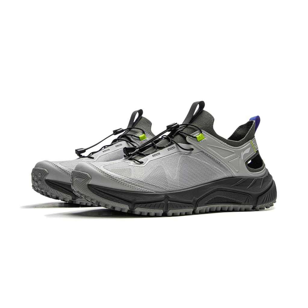New LiNing Yijie LITE Slip Resistant, Breathable, Abrasion Resistant, Anti Collision River Trekking Shoes Men's Calm Gray AHLV013-3