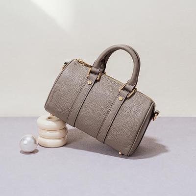 Borsa a Cuscino Boston, Un Design di Nicchia, Borsa a Mano in Pelle Pieno Fiore Stile Retrò, di Alta Gamma, alla Moda e Versatile Borsa a Tracolla