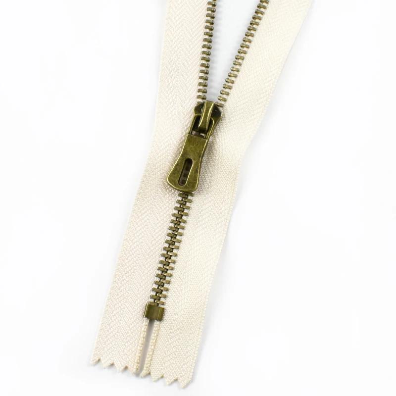 1-10Pcs 15-30cm 5# Metal Zippers Close-end Auto-lock Zipper for Pocket Jeans Backpack DIY Garment Sewing Repair Zip Accessories