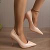 Pointed Toe High Heels Women's  New French Style Commute Single Shoes Thin Heel Professional Formal Sexy Work Shoes