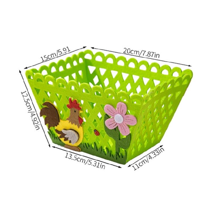 Holiday Gift Bag Features a Colorful Rooster Versatiled Storage Basket for Eggs and Candy for Parties Decoration