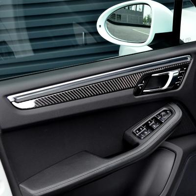 Porsche Macan Aksesuarları İçin 2017 2018 2015 2016 Araba Karbon Fiber Dekoratif Bardak Hava Çıkışı Cam Düğme Paneli Araba Çıkartmaları