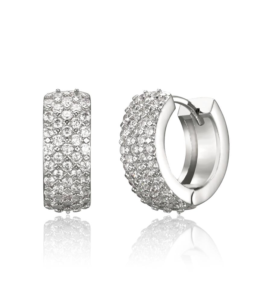 Geigerjewelry 18K Gf Zirconia Bold One-Touch Ring Earrings Gi8Kpee064