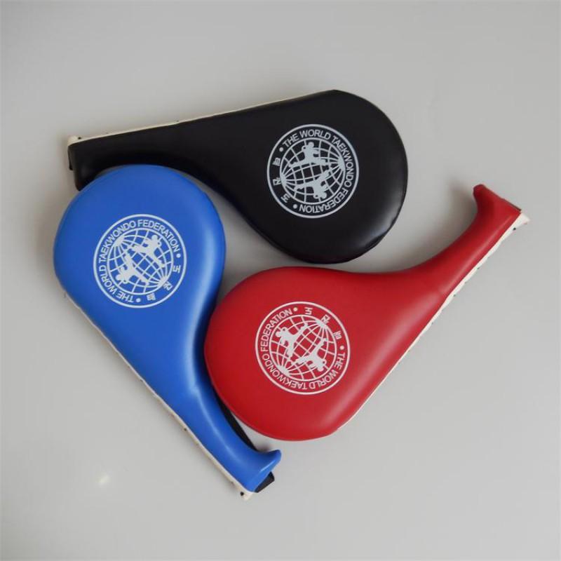 Martial Arts Training Target Pad Taekwondo Kickboxing Sanda Muay Thai Punching Practice PU Hand Shield Double Leaf Design