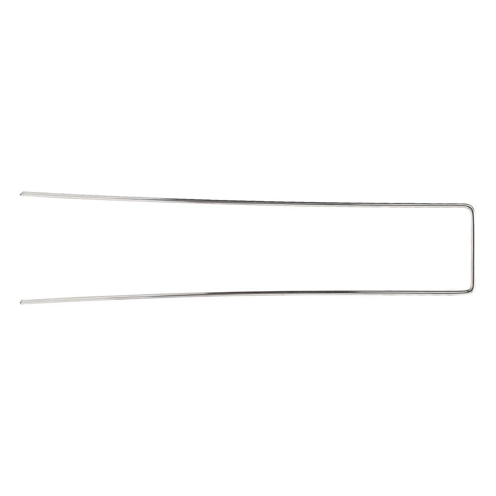 100Pcs U Shaped Garden Stakes Galvanized Steel Landscape Stakes Pins for   Barrier Sod Fabric Decorations