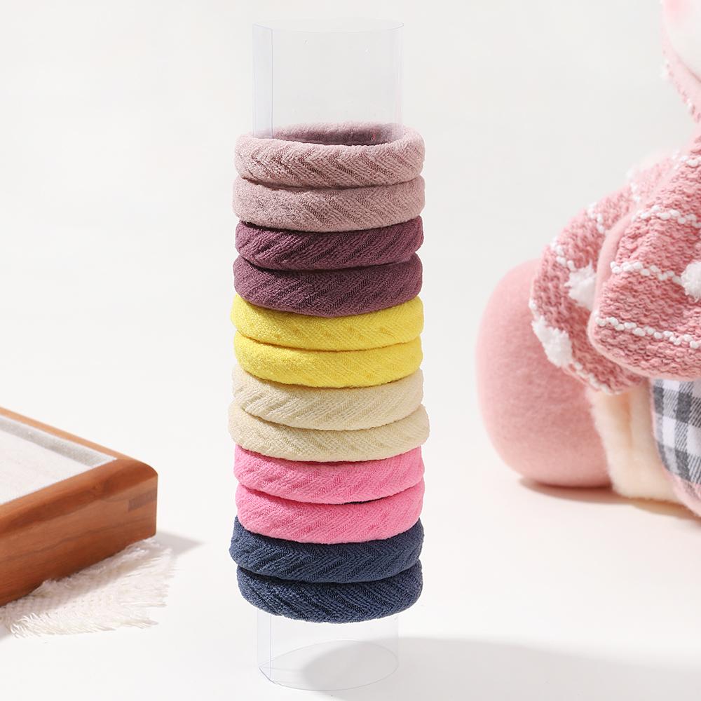 12PCS Women Girls Basic Elastic Hair Bands Ties Scrunchie Ponytail Holder Rubber Bands Fluorescent Headband Hair Accessories