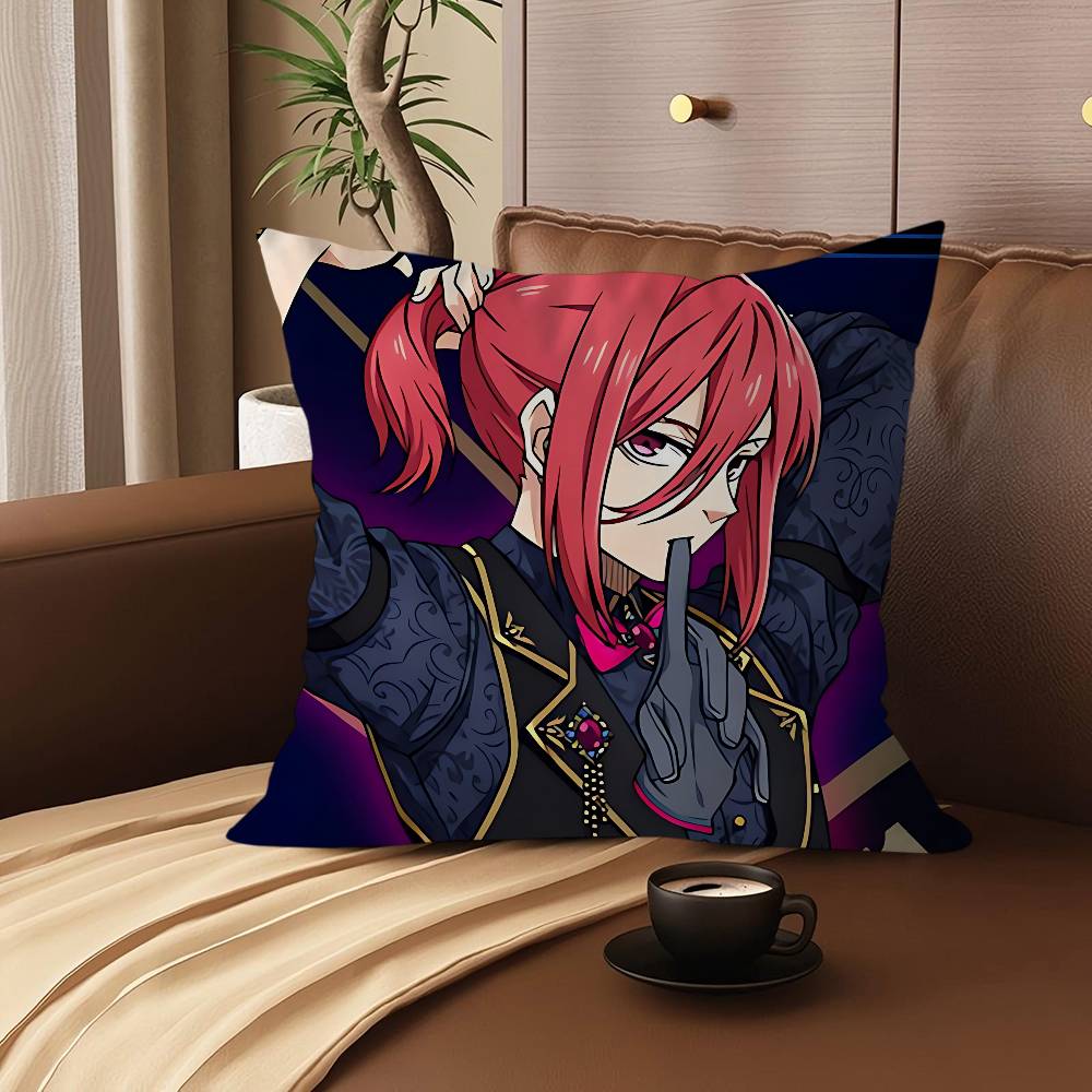 Hyoma C-Chigiri Pillow Covers Cartoon Sofa Decorative Home Double-sided Printing Short Plush Cute Cushion Cover