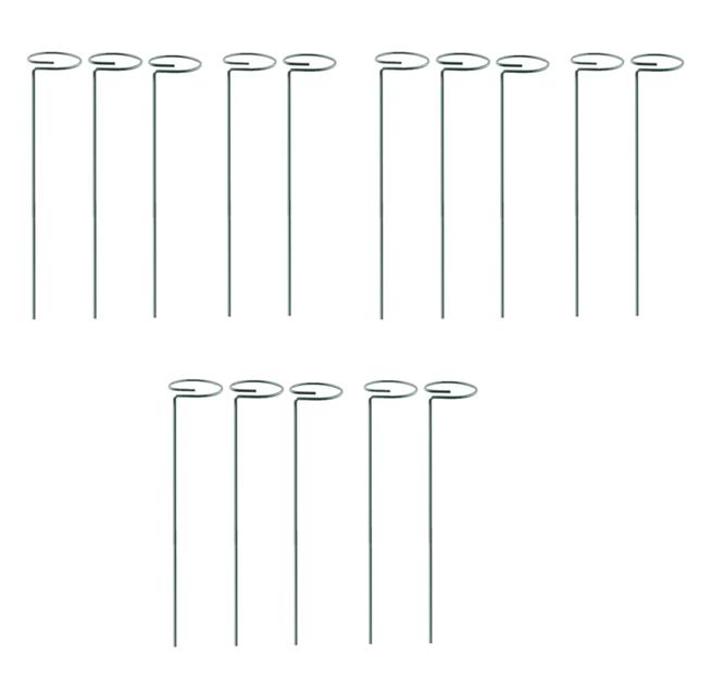 5/10/15Pcs 40cm Plant Support Stakes, Garden Single Stem Stake Amaryllis Cage Rings for Tomatoes Orchid Lily Peony Rose Flower