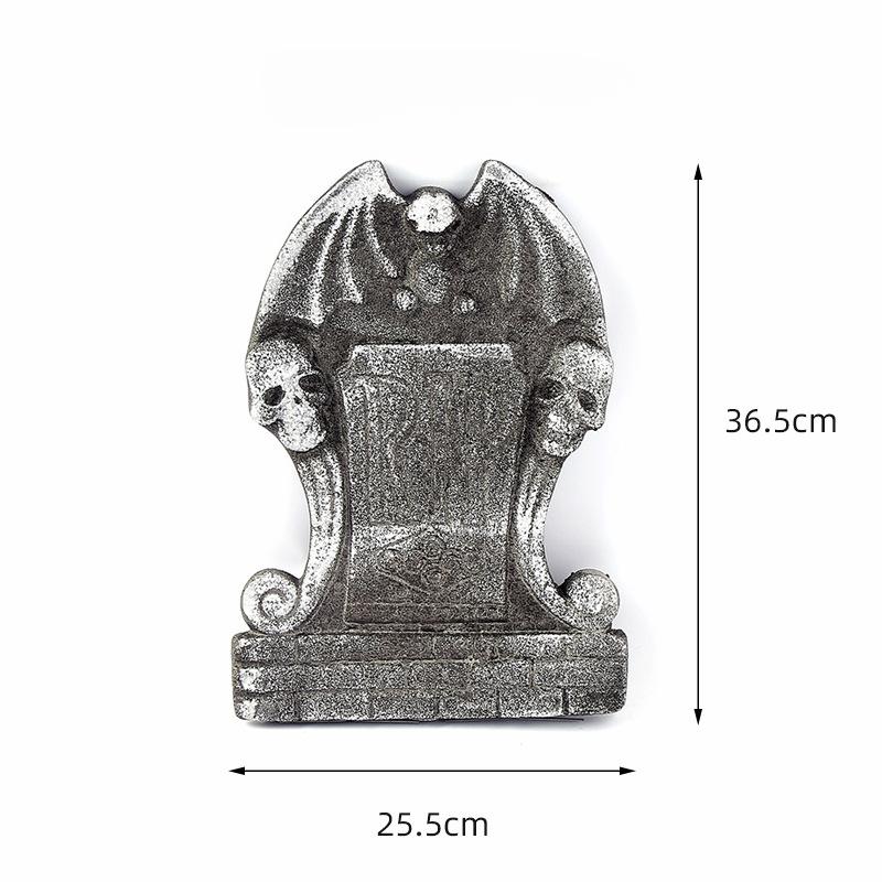 Halloween Decoration Foam Tombstone Haunted House Bar Scenery Environmentally Friendly Skull Tombstone Horror Atmosphere Venue Layout