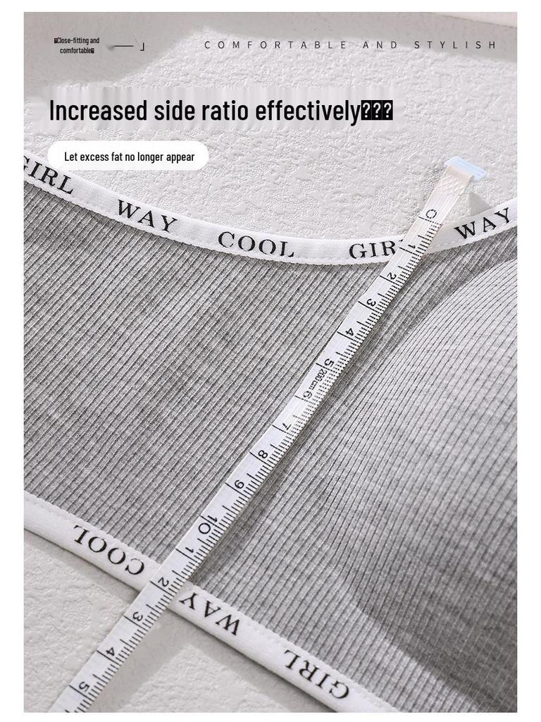 Seamless Strappy Lift-Up Bra with Comfortable Chest Pad