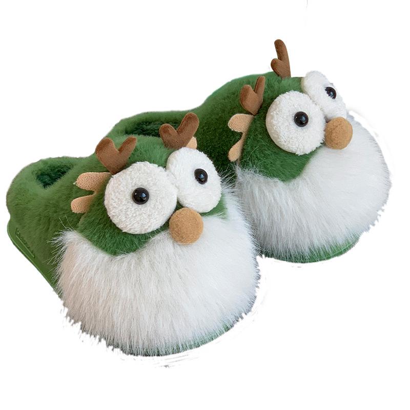 Cartoon Cotton Slippers Autumn and Winter 2025 New Indoor Home Cute Warm Plush Household Slippers