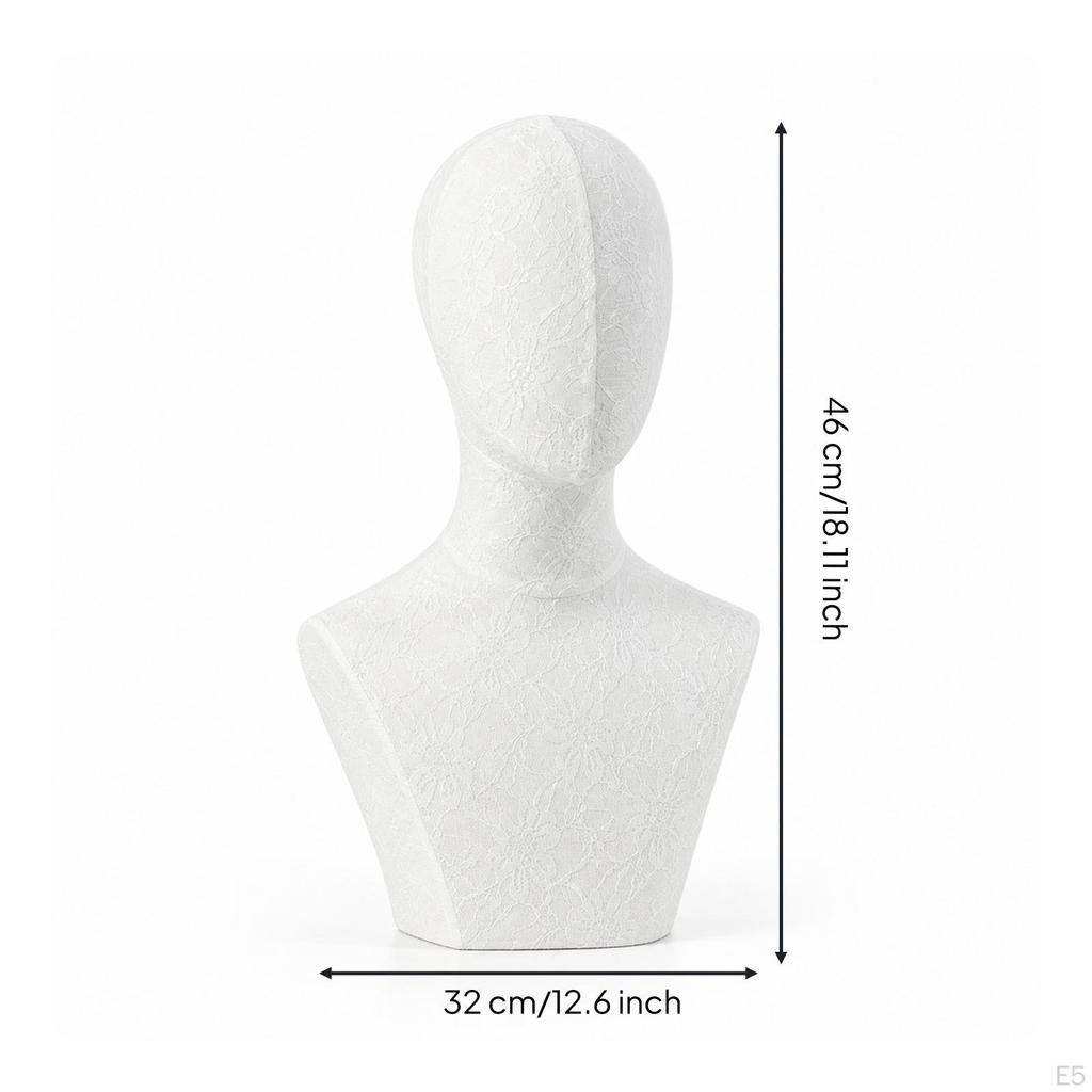 Mannequin Bust with Base Professional Necklace Display Sturdy for Milliners