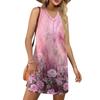 Women's V-neck Summer Casual Beach Vacation Women's Sleeveless Floral Print Sundress
