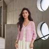 Lightweight Solid Color Knit Cardigan Women Single Button Open Front Cover Up