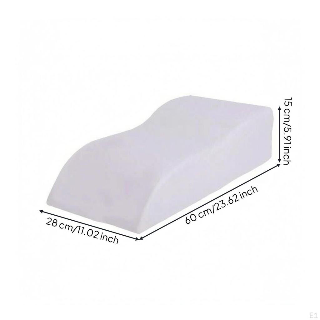 Leg Raised Cushion Foam Pillow Removable Washable Cover Adult Sshape Wht
