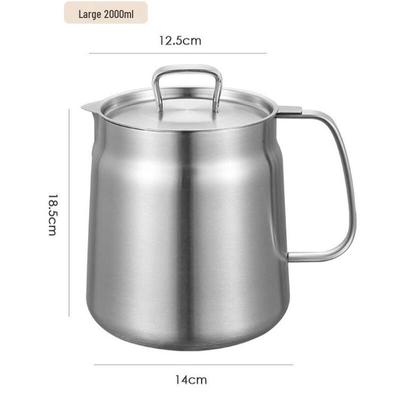 ZISIZ 2.0L Stainless Steel Oil Strainer Pot