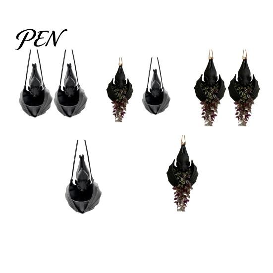 Mysterious Atmosphere Plant Display Bat Shaped Hanging Planter, Gothic Pot for Indoor Outdoor Garden Decorative Basin Vines Wall Decor, Unique