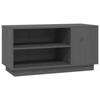 814406 vidaXL TV Cabinet Grey 80x35x40.5 Cm Solid Pine Wood