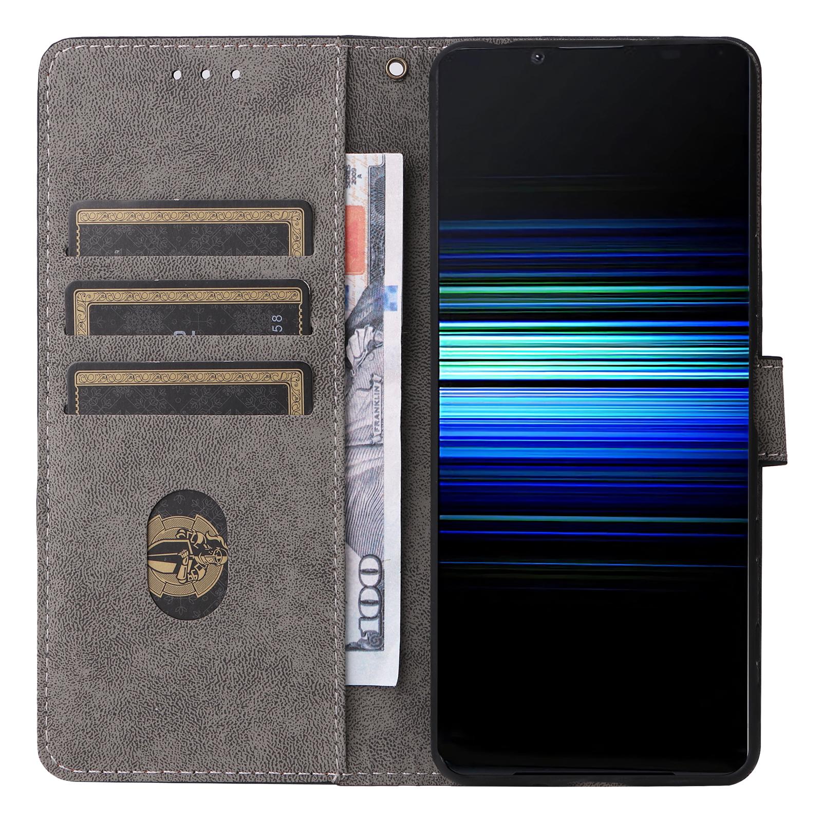 

For Sony Xperia 5 II Case Wallet PU Leather Stand RFID Blocking Phone Cover with Strap Black