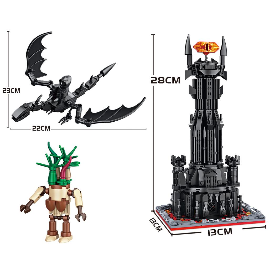 Herr der Ringe Barad-dûr Saurons Turm Modellbausteine Set für Jungen 6-in-1 Bausatz