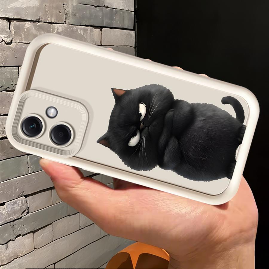 Cartoon Blacks White Cat Case for Xiaomi Poco F8 X3 NFC C61 C50 C51 X3 Pro Phone Cover