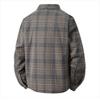 Men's Spring Plaid Youth Fashion Loose Stand Collar Long Sleeve Shirt