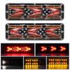 Biqing 2PCS LED Trailer Brake Stop Truck Rear Flow Turn Signal Tail Lamps for Truck Trailer Tractor Lorry Van Lights, Lights,