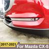 För Mazda CX-5 CX5 2017 2018 ABS Krom Främre Dimljus Lampskydd Trim Stötfångare Reflektor Tillbehör