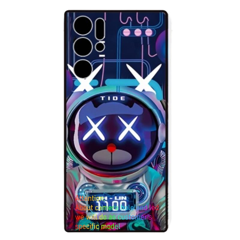 

Для ZTE nubia Red Magic 9 Pro 9 Pro Plus 10S Pro 10 Pro Plus 8 8s 7 7s 6 6s Pro 8 Pro Plus світлодіодний чохол-спалах зі скляною задньою кришкою Redmagic 7 or 7s