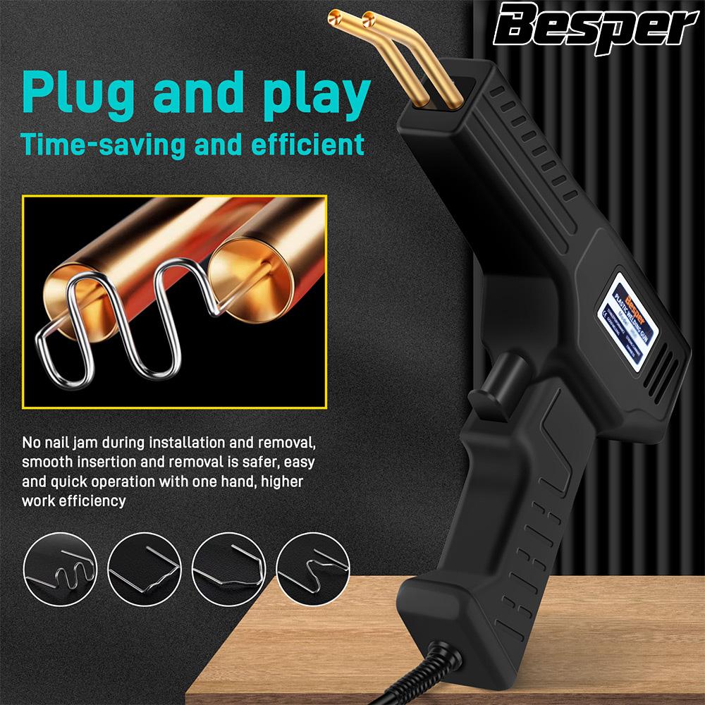 50W Plastic Welder 1000-200PCS Hot Stapler Plastic Repair Kit, Plastic Bumper Soldering Iron 2-in-1 For Car Bumper Crack Repair