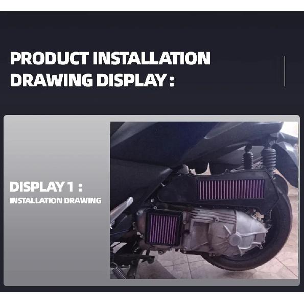 For Yamaha X MAX250 XMAX300 X-MAX250/300 Air Filter Element Motorcycle Transmission Filter Element High Flow Air Filter