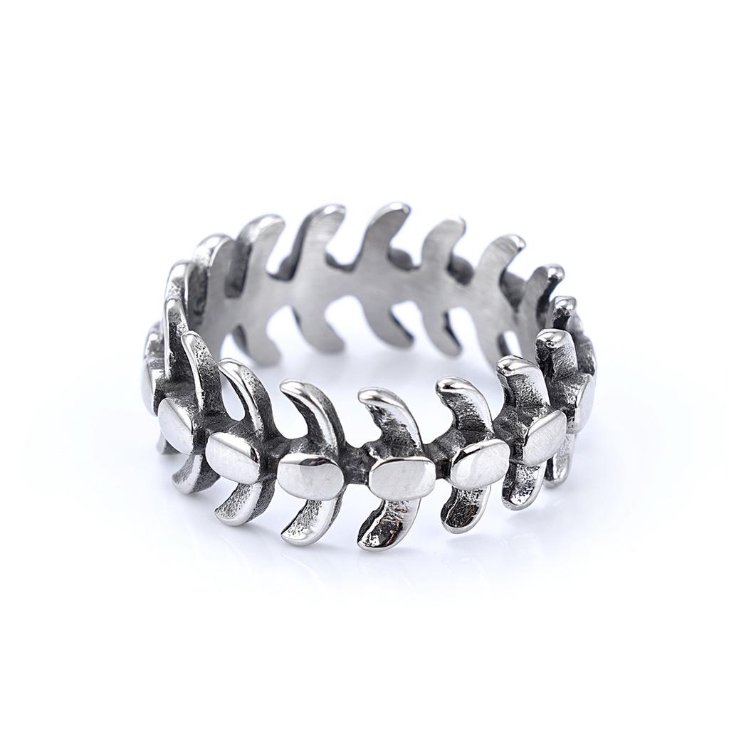 Stainless Steel Fade Resistant Dragon Bone Design High Street Retro Unisex Hip Hop Personality Ring