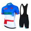 Men‘s Bike Jersey & Bib Shorts Set, Short Sleeve Crewneck Full Zip Breathable Quick Dry Lightweight