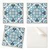 Self-Adhesive Vinyl Tiles for a Teenager's Room, Symmetric Plant Pattern, 20x20x20 Cm