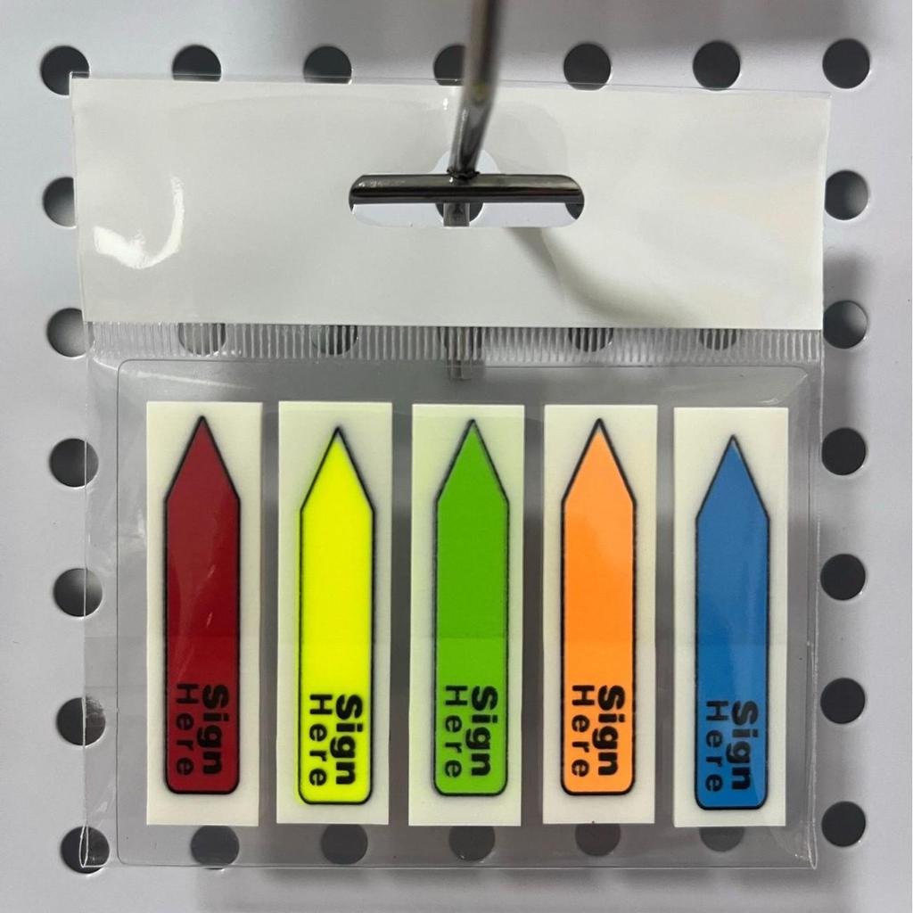 Transparent Sticky Note Strips: Fluorescent Color Arrows, Strong Adhesive, Reusable Index Stickers
