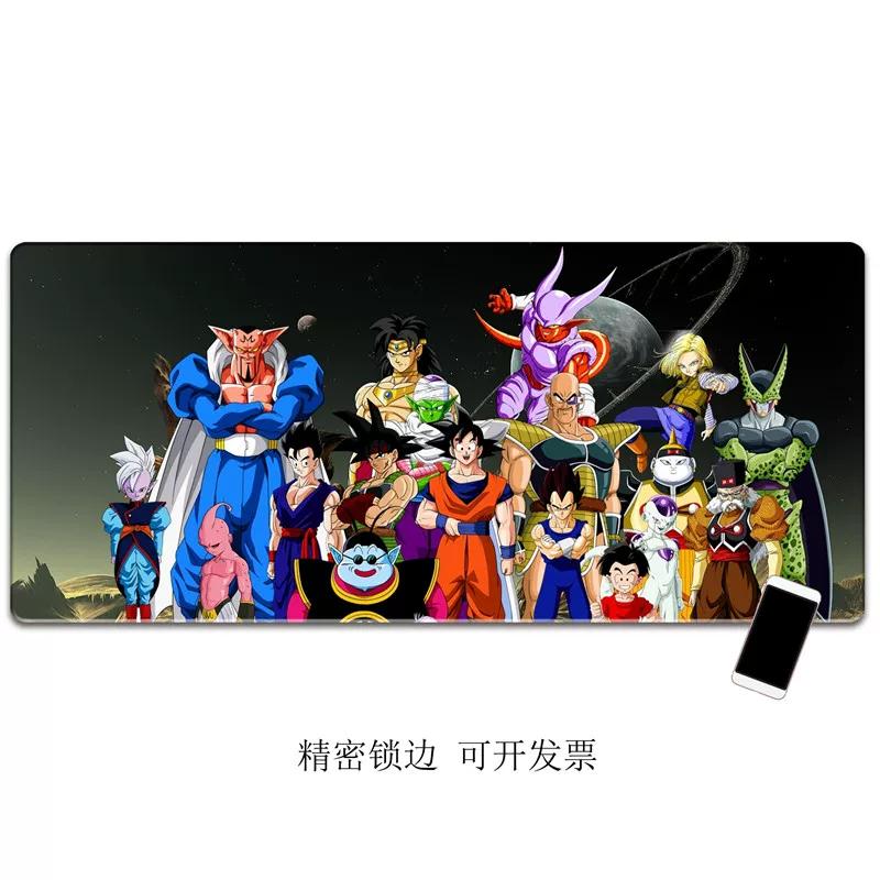Boys Super Popular Dragon Ball Series Son Goku Printed Leather Mouse Pad yawed Edge Lock Computer Desk Keyboard Pad Children Learn To Write Desk Pad