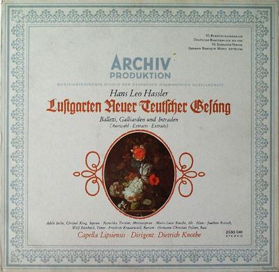 LP Record HANS LEO HABLER - Lustgarten Neuer Teutscher Gesäng ( 2533041 ARCHIV PRODUKTI 1970 Germany Obi Classical Used