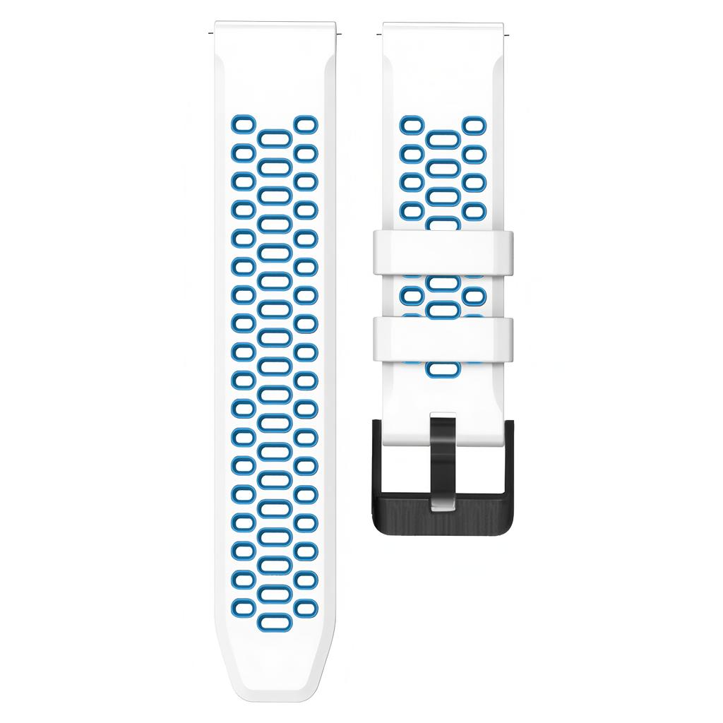 Quick Release Sport Silicone Band 22mm Breathable Perforated Two-Tone Replacement Strap for HUAWEI WATCH GT Runner 2/GT 6 5 46mm