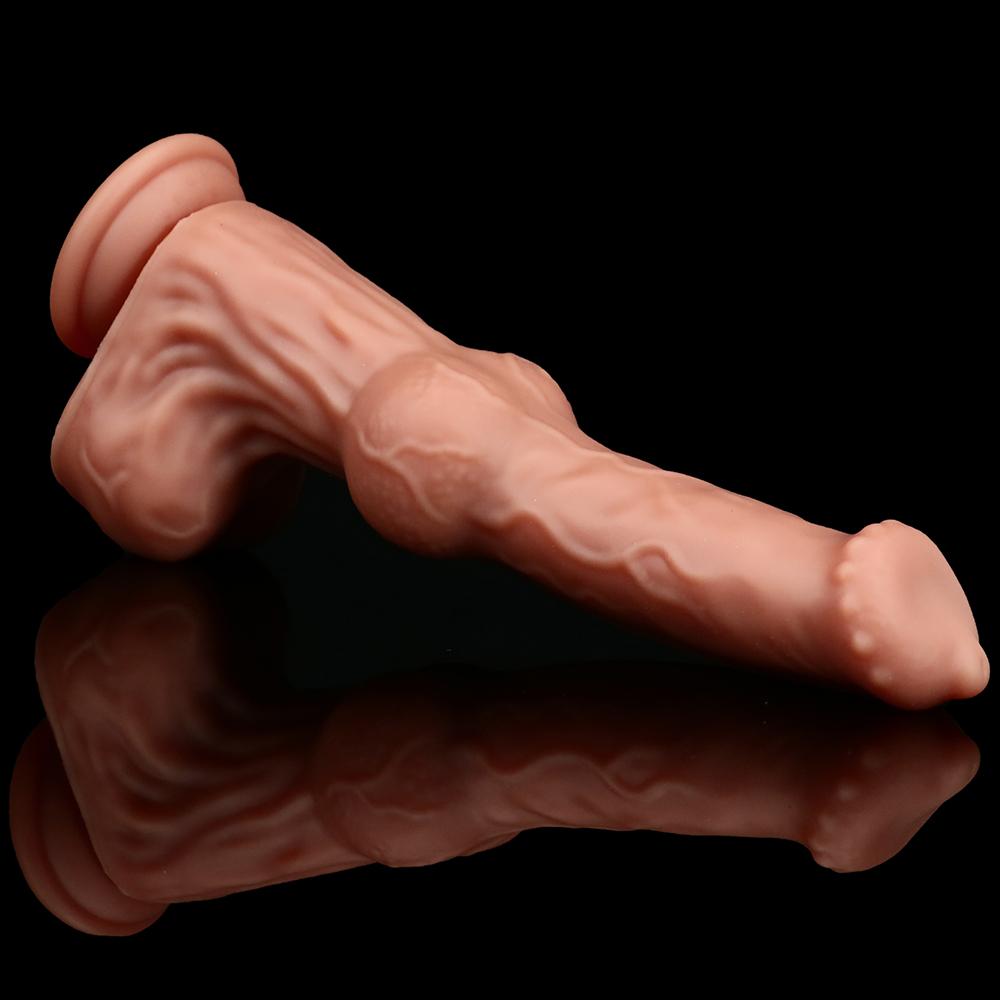 Übergroßer Dildo, realistischer riesiger Penis, riesiger Phallus, langer weicher Silikon-Saugnapf, Analsexspielzeug für Frauen, Vagina-Masturbator