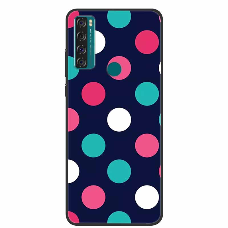 For TCL 20 SE Case Luxury Silicone TPU Soft Cover Phone Case For TCL 20 SE T671H Cartoon Funda Colourful Capa Shockproof Coque