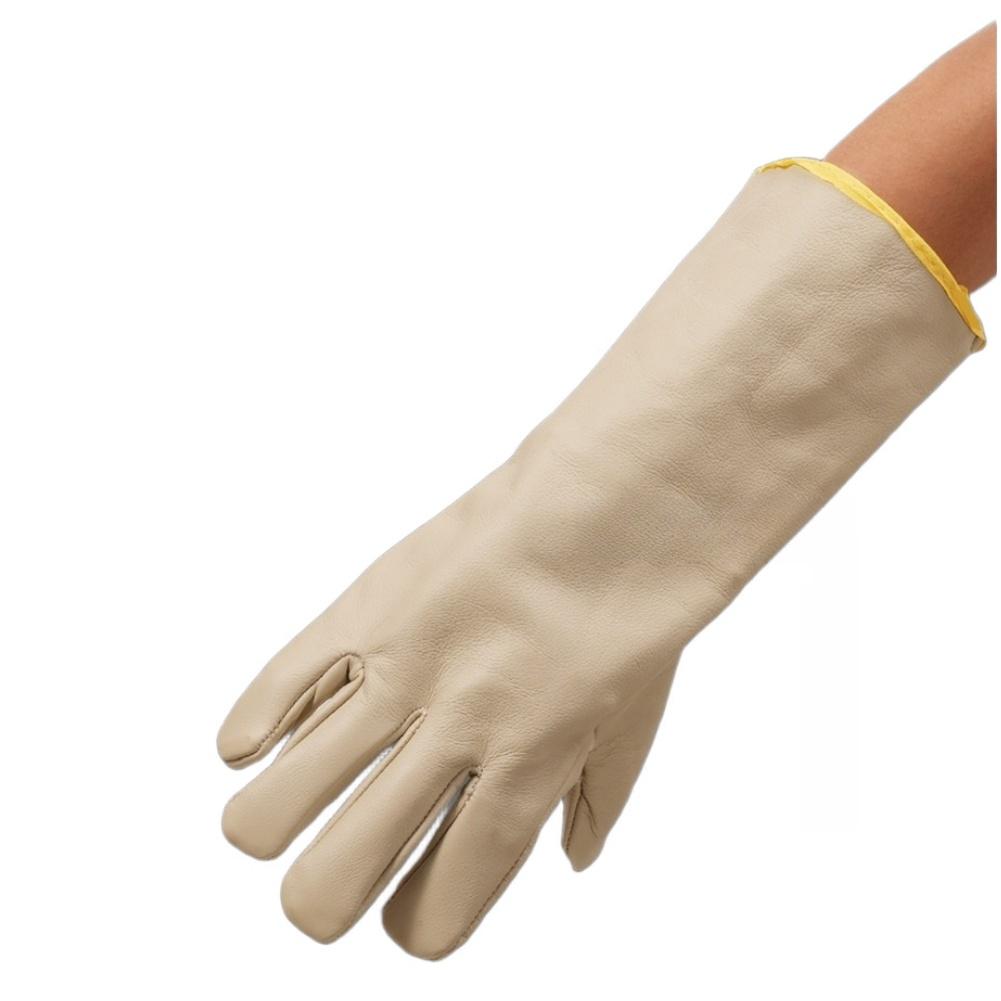 Cowhide Welding Gloves with 15cm Extended Wrist Cover for Added Protection During High Temperature Metal Fabrication