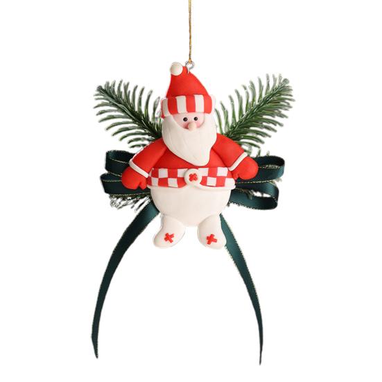 Christmas Ornament Small Boot Mitten Santa Snowman Gingerbread Man Xmas Tree Hanging Ornament Holiday Decorative Car Pendant for Wall Window Decor