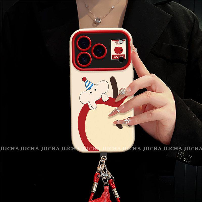 Luxury Lanyard Phone Case for Apple iPhone 15/16 Plus and 17 Pro Max - Elephant Design