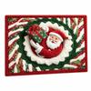 2D Flat Santa Door Mat Faux Cashmere Christmas Bath Mat Decorative Floor Rug  Christmas Home Decor